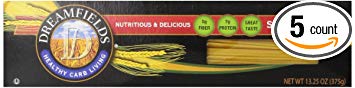 Dreamfields Pasta Healthy Carb Living, Spaghetti, 13.25-Ounce Boxes (Pack of 5)