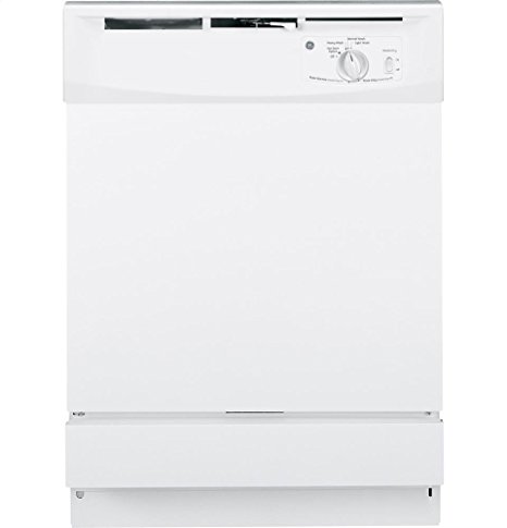 GE GIDDS-632119 Built-In 24" Dishwasher, White, 5 Cycles/2 Options