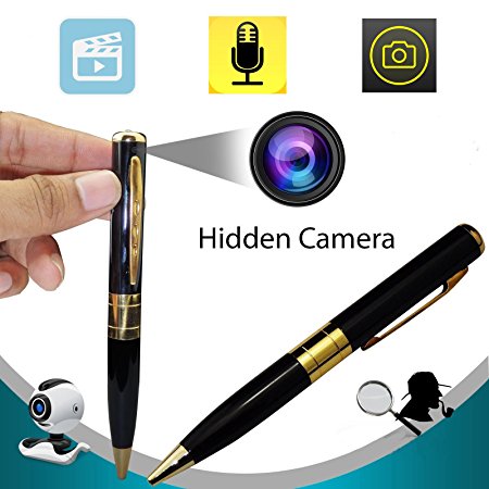 Bysameyee Meeting Video Recorder Camera Pen, Mini Portable DVR Cam Wireless PenCam Security Camcorder (Pack of 1)