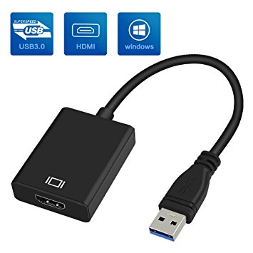 USB 3.0 to HDMI, HD 1080P Video Graphics Cable Adapter Converter for HDTV TV Audio Video Adapter for Windows 7/8/10 PC (Not Support Mac)