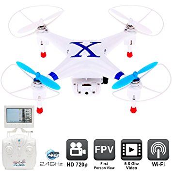 Drone with Camera CX-30S First Person View Monitor - RC Drones FPV Quadcopter Helicopter for sale - Flying with Live Video Feed 5.8Ghz, Easy Control 6 Axis Gyroscope [USA Warranty 100% Guaranteed]