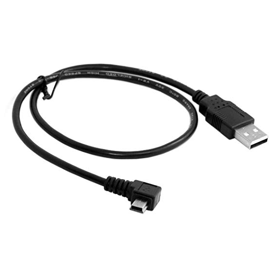 CY Mini USB B Type 5pin Male Right Angled 90 Degree to USB 2.0 Male Data Cable 1.8m