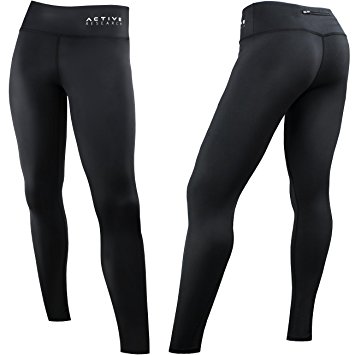 Active Research® Women's Compression Pants - Best Leggings for Running, Yoga, Crossfit, Training & Fitness - Full-Length Athletic Tights w/ Hidden Pocket
