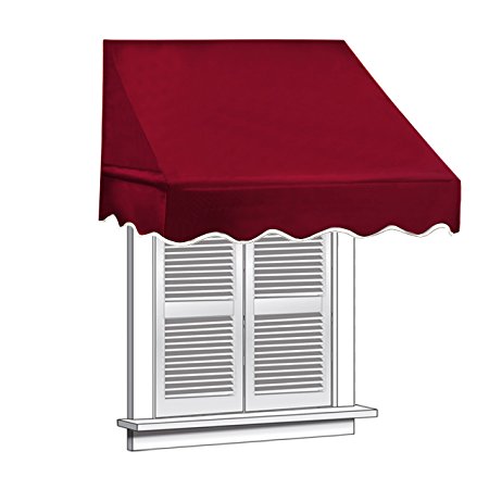 ALEKO 8x2 Burgundy Window Awning Door Canopy 8-Foot Decorator Awning