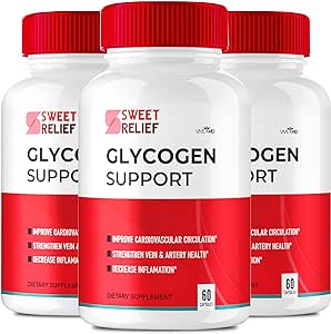 Sweet Relief Glycogen Support Capsules - Sweet Relief Blood Vessel Cleaner Supplement, Glycogen Support Sweet Relief Advanced Formula SweetRelief Capsules for Overall Health   Wellness (3 Packs)