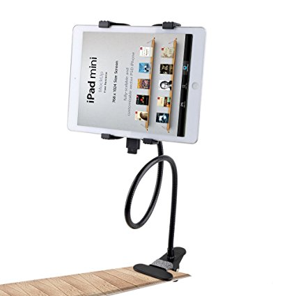 Tablet Stand, Catuo Tablet Holder Cellphone Mount for iPhone iPadAndroid or Apple Devices 5-9.5 Inches 360 Degree Rotating Flexible Arm