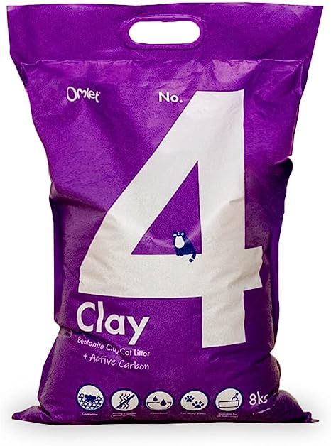 Omlet Clay Clumping Cat Litter | Long Lasting and Low Waste | Absorbent and Sustainable | Excellent Odour Control and High Absorbency | No. 4 - Clay - 17 lbs. 10 oz.