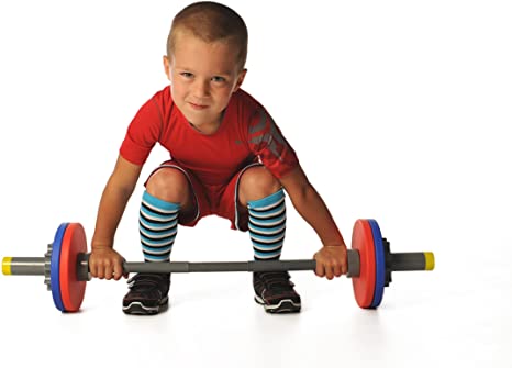 WOD Toys Barbell Mini - Adjustable Barbell Toy Set for Kids Fitness - Safe, Durable Kids Fitness Toys