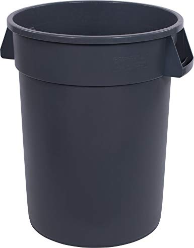 Carlisle 34103223 Bronco Round Waste Container Only, 32 Gallon, Gray