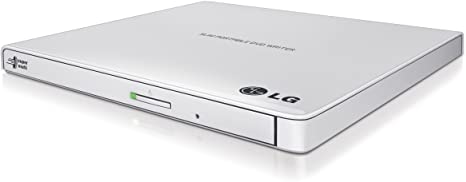 LG Electronics 8X USB 2.0 Super Multi Ultra Slim Portable DVD /-RW External Drive with M-DISC Support, Retail (White) GP65NW60