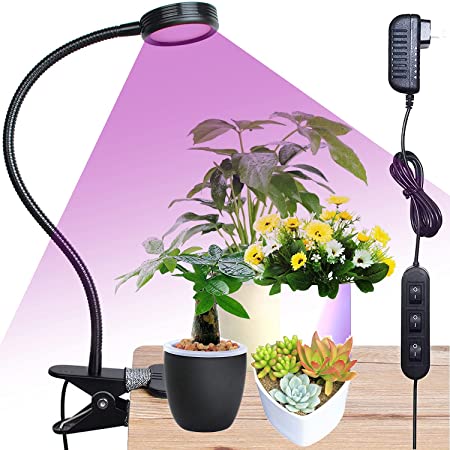 Cusomik LED Grow Light,Plant Lights Full Spectrum for Indoor Plants,3 Switches and 7 Color Modes
