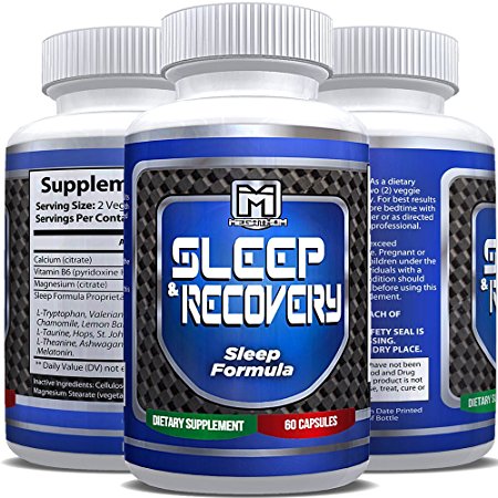SLEEP SUPPORT | Best natural sleep recovery supplement for Men and Women (60 capsules) USA premium quality 100% Guarantee!