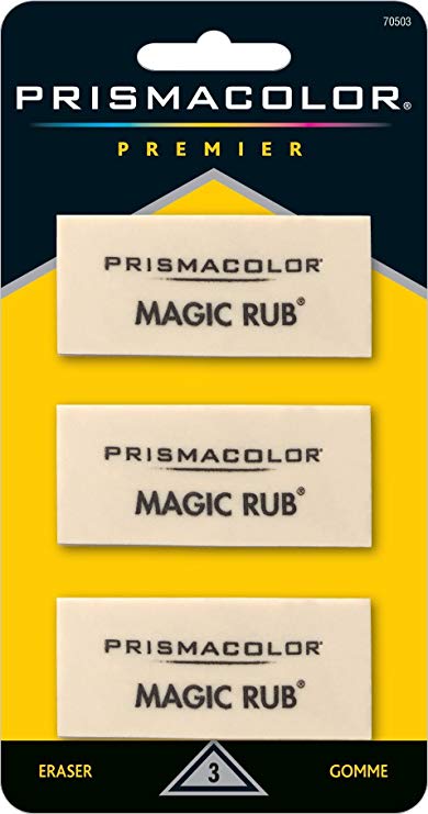 Prismacolor Premier Magic Rub Vinyl Erasers, 3-Count