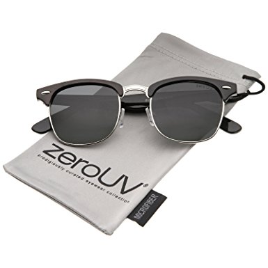 zeroUV - Polarized Lens Classic Half Frame Horn Rimmed Sunglasses 50mm