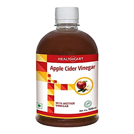 HealthKart Apple Cider Vinegar(ACV) with 'The Mother' 100% Natural Juice, Organic, Raw, Unfiltered, Unflavoured- 500 mL