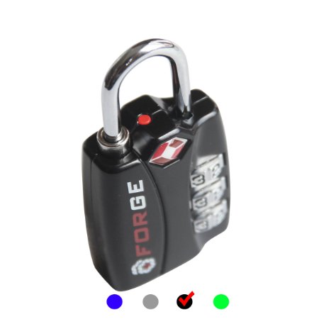 Best【Open Alert】Indicator TSA Approved Luggage Locks★4 Colors★3 Digit Combination★Theft Protection★Lifetime Warranty on our Durable Heavy Duty Forge Travel Baggage Lock, Padlock and Suitcase Lock