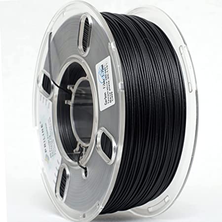 PRILINE Superhard Carbon Fiber Polycarbonate 1KG 1.75 3D Printer Filament, Dimensional Accuracy  /- 0.03 mm, 1kg Spool,Black