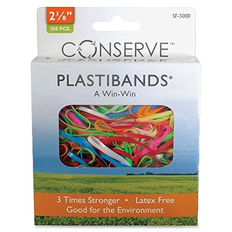 Baumgartens 2-1/8-inch Plastibands (BAUSF5000) Assorted Colors, 200 Pieces