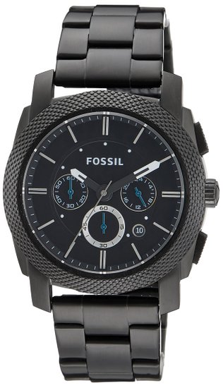 Fossil Men's FS4552 Machine Black Stainless Steel Chronograph Watch