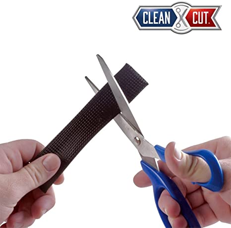 Techflex 1/2 Inch Flexo Clean Cut Braided Cable Sleeve - Black - 10 Feet