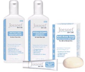 Joesoef Skin Care Acne Treatment with Natural Sulfur 4-Step Regimen