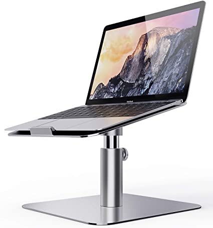 Laptop Stand Adjustable, Ohuhu Ergonomic Aluminum Notebook Computer Holder, Multi-Angle & 360 Rotating Laptop Riser for Desk, Compatible with MacBook Air Pro, Dell, HP, Lenovo More 10-17" Laptops