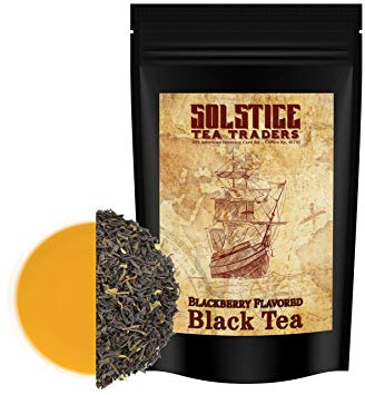Blackberry Flavored Loose Leaf Black Tea (8-Ounce Bulk Bag), Makes 100  Cups of Tea