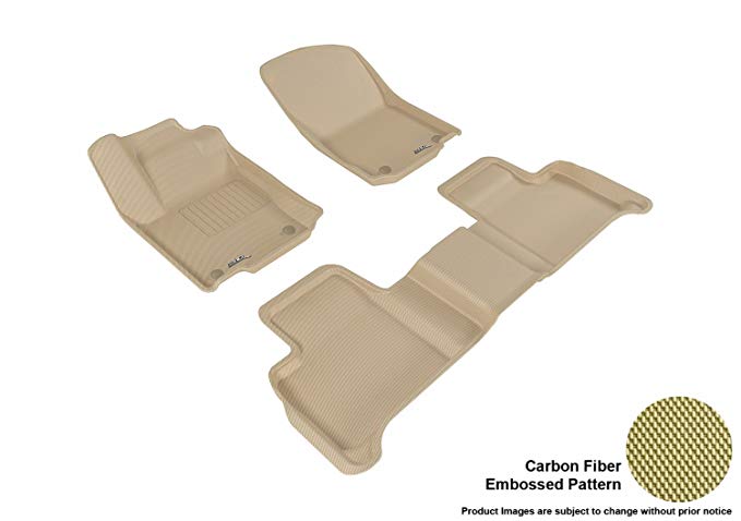 3D MAXpider L1MB05301502 Tan All-Weather Floor Mat for Select Mercedes-Benz Gle-Class (C292) Models Complete Set