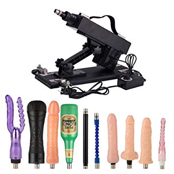 Y-Not Automatic Love Sex Machine Fast Pumping and Thrusting Multispeed Telescopic Free Dildo Retractable Masturbation Toy for Women and Men with 10 Attachments