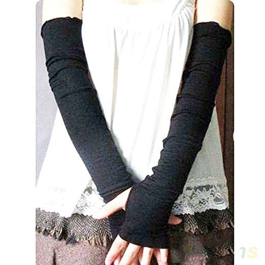 Bluelans Fashion Women's Arm Warmer Cotton Long Fingerless Gloves Mitten