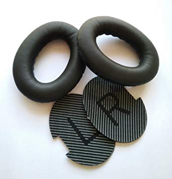 HSZJsto Ear Pad Replacement Ear Cushions Kit for Bose QuietComfort 2 15 25 35 QC2 QC15 QC25 QC35 AE 2 2i 2w, Black