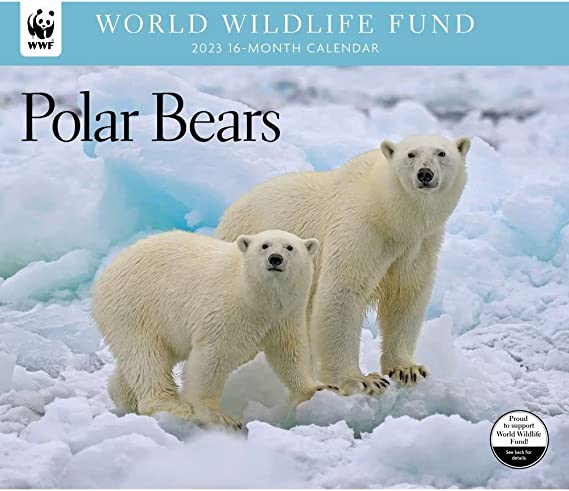 Calendar Ink, Polar Bears WWF 2023 Wall Calendar