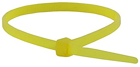 Monoprice Cable Tie 8 inch 40LBS, 100pcs/Pack - Yellow