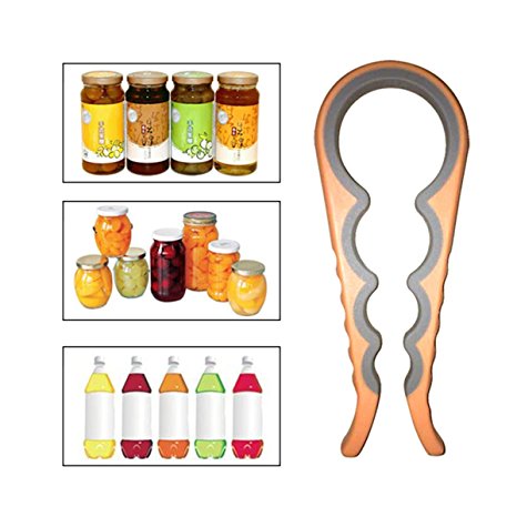 popu-bar Premium Jar Opener Fits Most Jar Sizes -Sturdy Jar Opener Rubber -Supporting Those with Limited Hand Movement for Easy Opening (Orange)