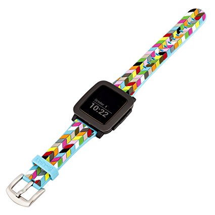 Pebble Watch Band by French Bull - Condensed Ziggy -French Bull Designer Band for use with Pebble Time and Pebble Watch, Smartwatch band