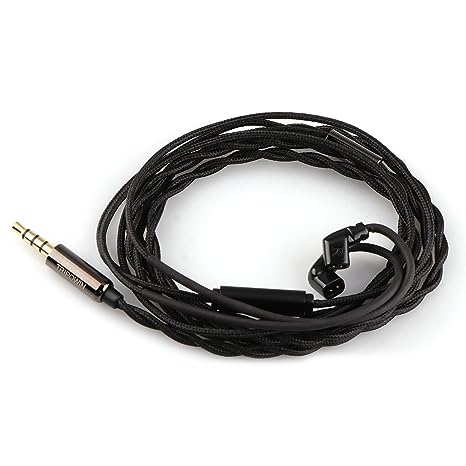 Linsoul Tripowin Zombur 4N High Purity OFC Oxygen Free Cable HiFi IEM Cable with Microphone, Cotton Yarn Outer Layer for Audiophile Replacement Cable (with MIC, 3.5, QDC)