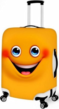 FOR U DESIGNS Fashion Cute Emoji Durable Spandex Elastic Luggage Suitcase Protective Cover Luggage Baggage Protector for 18"-30" Inch,(luggage Scratch Proof Case),(Select Size S M L)