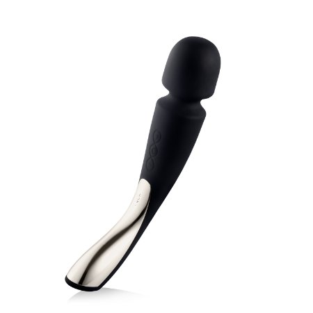 LELO Smart Wand Premium Cordless Body Vibrator, Black (Medium)