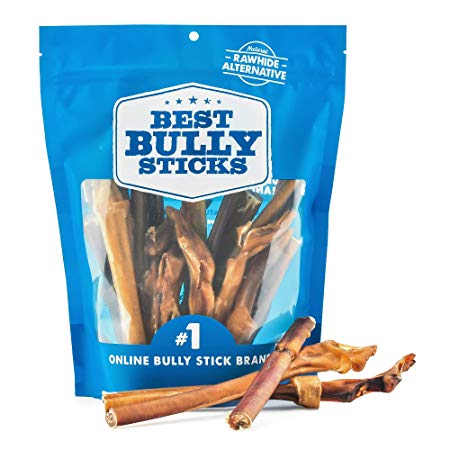 Best Bully Sticks Junior Bully Sticks Grain Free, Single Ingredient, Grass Fed, Free Range, 100% All Natural Beef Dog Treat Chews