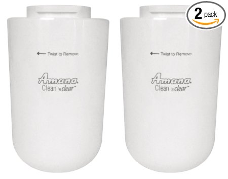 Amana WF401P Clean N Clear Refrigerator Water Filter, 2-Pack
