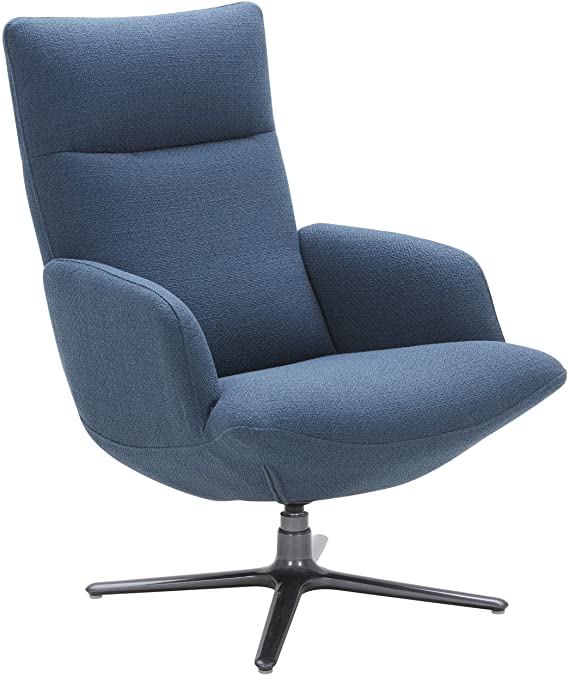 Amazon Brand – Rivet Blanchard Living Room Accent Chair with Swivel Base, 28"W, Cadet Blue