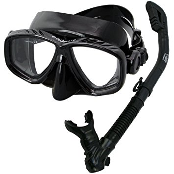 PROMATE Snorkeling Scuba Dive DRY Snorkel Mask Gear Set