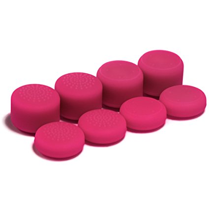 AceShot Thumb Grips (8pc) for Xbox One (& One S) by Foamy Lizard ® Sweat Free 100% Silicone Precision Raised Antislip Rubber Analog Grips For Xbox One Controller (8 grips) PINK