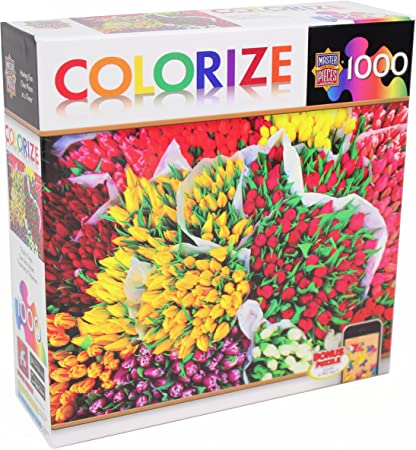 MasterPieces Colorize! Totally Tulips Jigsaw Puzzle, 1000-Piece