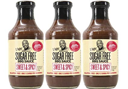G Hughes Sugar Free Sweet & Spicy BBQ Sauce 18 oz (3 Pack)