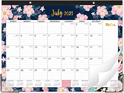 2021-2022 Desk Calendar - 18 Monthly Desk/Wall Calendar, 22'' x 16.8", Monthly Wall Calendar, July 2021 - December 2022, Large Ruled Blocks, Perfect for Planning and Organizing Your Home or Office