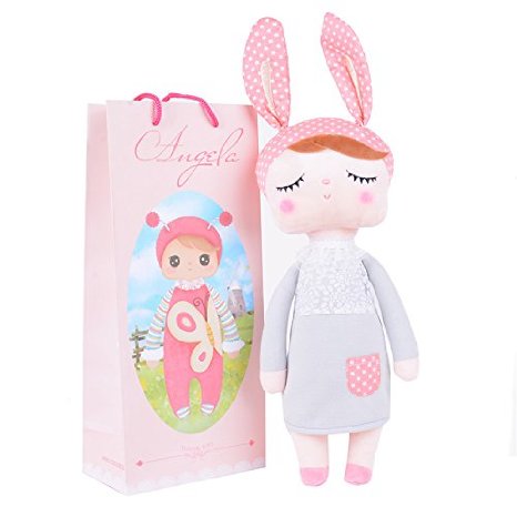 Me Too Angela Sleeping Bunny Rabbit Girl Stuffed Plush Baby Gifts Dolls Toys Pink 12 inch