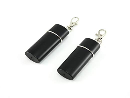 Skyway Pocket Ashtray with Keychain Clip - Set of 2 - Black