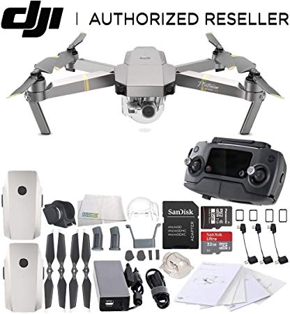 DJI Mavic Pro Platinum Collapsible Quadcopter Essentials Bundle