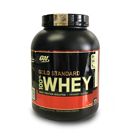 Optimum Nutrition Gold Standard 1 Whey Double Rich Chocolate Protein Powder, 2.27 Kilograms